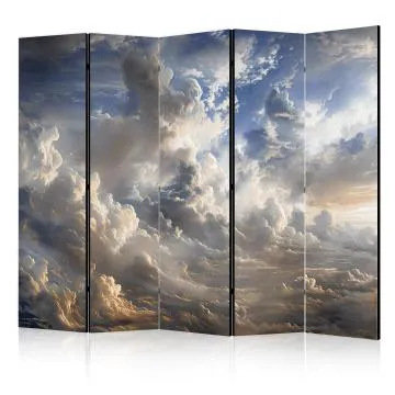 Parawan akustyczny Pejzaże 225x172 cm 5-częściowy szary