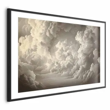 Plakat Miękka gra światła 60x40 cm z ramą czarną z marginesem