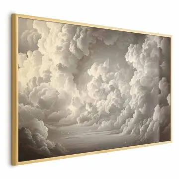 Plakat Miękka gra światła 42x29,7 cm z ramą złotą bez marginesu