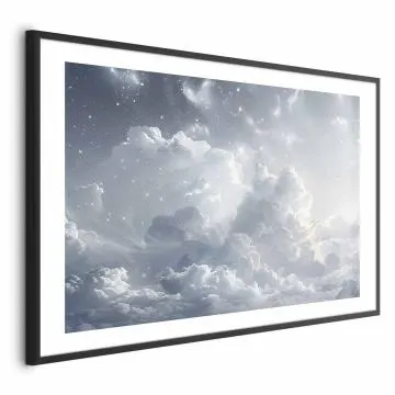 Plakat Astralny spokój 30x21cm z ramą czarną z marginesem