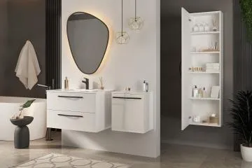 Szafka łazienkowa PILAR 1D 45x160cm biały połysk