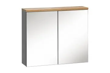 Szafka łazienkowa BALI 840 60 cm grafitowa z lustrem