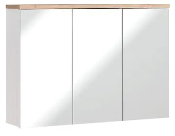 Szafka łazienkowa BALI 845 100 cm biała z lustrem