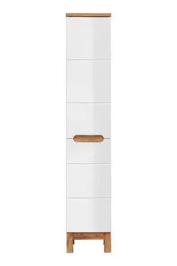 Szafka łazienkowa BALI 804 35 cm biała z koszem