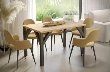 Stół rozkładany BALTIKA 130(240)x90 dąb złoty craft