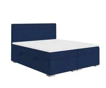 Łóżko kontynentalne DANETTI 180x200 granatowe velvet z pojemnikiem