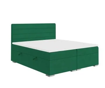 Łóżko kontynentalne DANETTI 180x200 zielone velvet z pojemnikiem