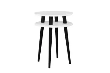 Stolik kawowy UFO HIGH 45x45 biały/czarny