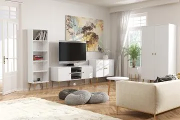 Szafa LEBEL z drążkiem 100cm biała mat