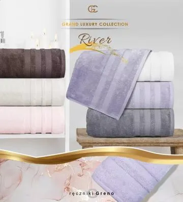 Ręcznik RIVER 90x150 brązowy 520g/m2 Premium