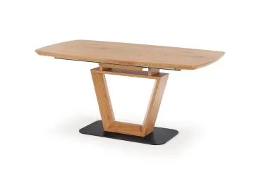 Stół BLACKY 160(220)x90 dąb złoty/czarny rozkładany