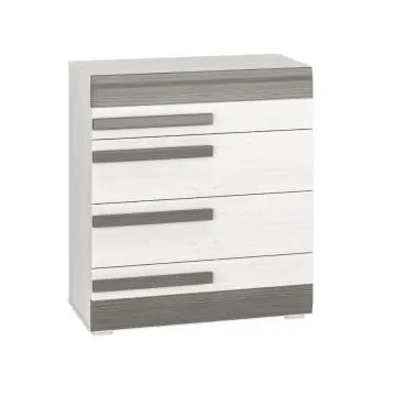 Komoda BIANKA 4S 86 sosna śnieżna/szara