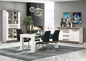 Komoda BIANKA 2D4S 165 sosna śnieżna/szara