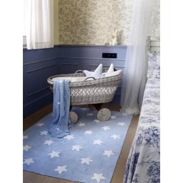 Dywan dziecięcy BLUE STARS WHITE 120x160 niebieski