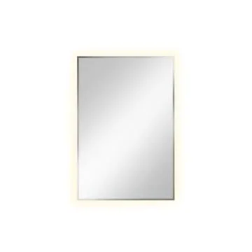 Lustro łazienkowe LUMO 90x60cm srebrne z oświetleniem LED