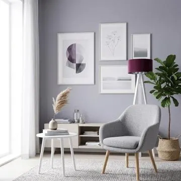 Lampa stojąca HOME 50 fioletowa/srebrna/biała