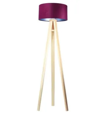 Lampa stojąca HOME 50 fioletowa/srebrna/sosna