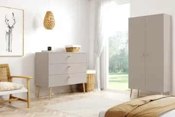 Szafa LEBEL z drążkiem 100cm kaszmirowa