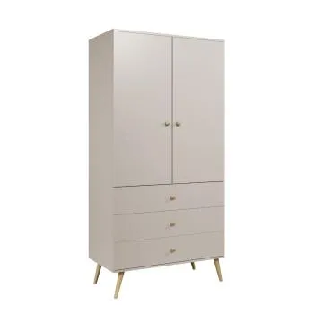 Szafa LEBEL z szufladami 3SZ 100cm kaszmirowa
