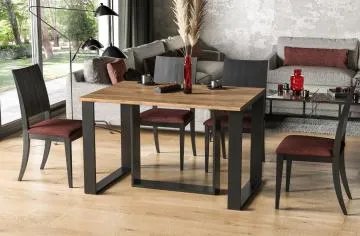 Stół rozkładany BORYS 130(290)x80 dąb złoty craft