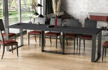 Stół rozkładany BORYS 130(290)x80 beton ciemny