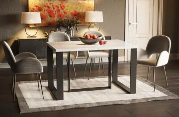 Stół rozkładany BORYS MAX 130(250)x85 biały połysk