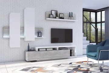 Meblościanka BOTA biała/beton colorado