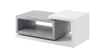 Stolik kawowy BOTA 120x60 biały/beton colorado