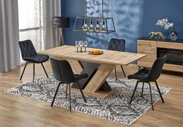 Krzesło tapicerowane K519 VELVET czarne obracane