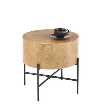 Stolik kawowy BROOKLYN S 45x45 dąb/czarny