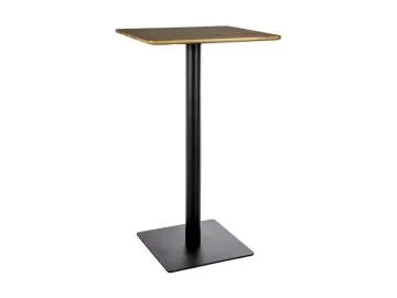 Stolik barowy wysoki BT-006 60x60 dąb artisan/czarny