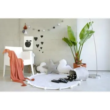 Dywan dziecięcy BUBBLY LIGHT GREY 120x120 szary