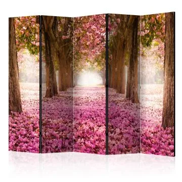 Parawan jednostronny Pejzaże 225x172 cm 5-częściowy brązowy
