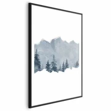 Plakat Wycinek Syberii 21x30 cm z ramą czarną z marginesem