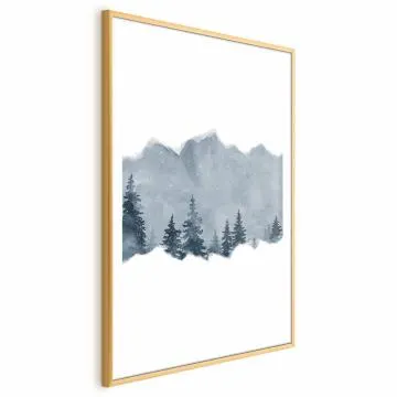 Plakat Wycinek Syberii 21x30 cm z ramą złotą z marginesem
