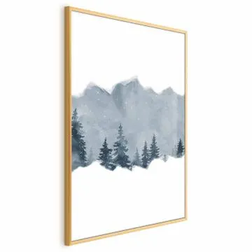 Plakat Wycinek Syberii 21x30 cm z ramą złotą bez marginesu