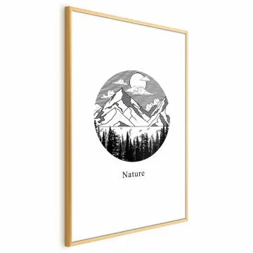 Plakat Zaginiona kraina 40x60 cm z ramą złotą z marginesem