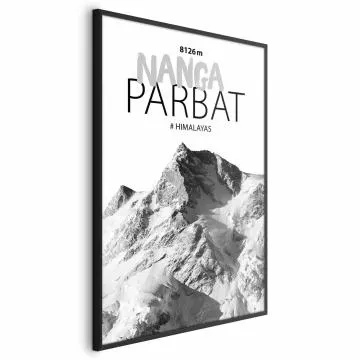 Plakat Nanga Parbat 40x60 cm z ramą czarną bez marginesu