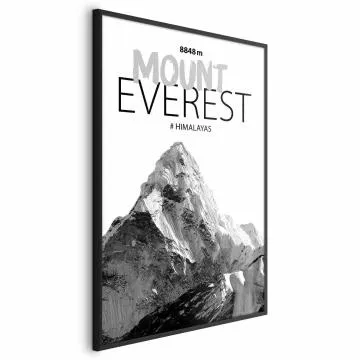 Plakat Mount Everest 21x30 cm z ramą czarną bez marginesu