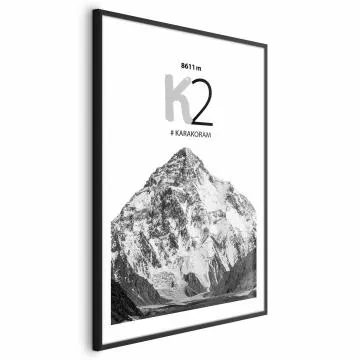 Plakat K2 40x60 cm z ramą czarną z marginesem