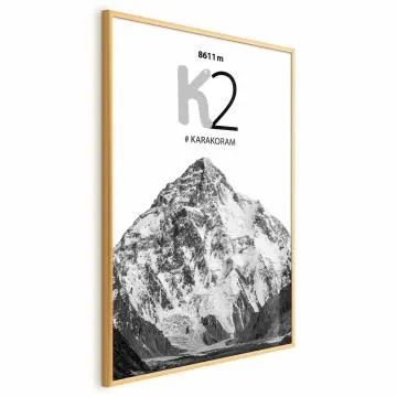 Plakat K2 40x60 cm z ramą złotą bez marginesu