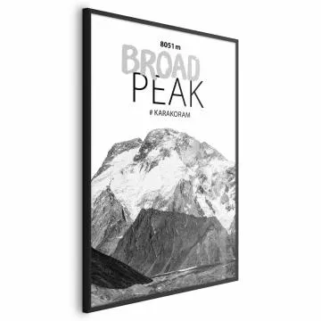 Plakat Broad Peak 21x30 cm z ramą czarną bez marginesu