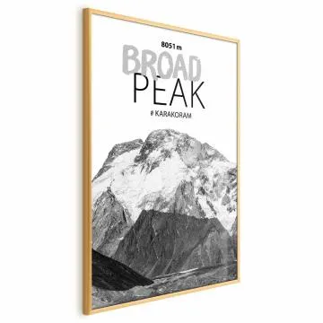 Plakat Broad Peak 40x60 cm z ramą złotą bez marginesu