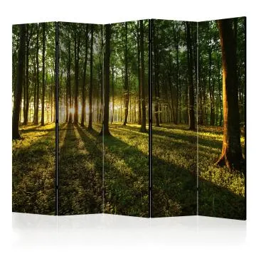 Parawan akustyczny Pejzaże 225x172 cm 5-częściowy zielony