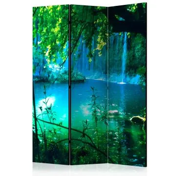 Parawan dwustronny Pejzaże 135x172 cm 3-częściowy zielony