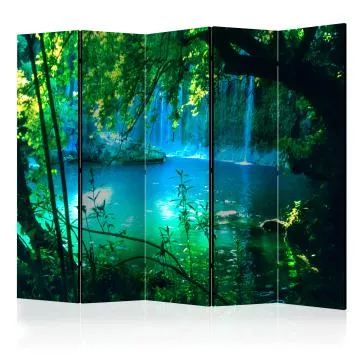Parawan jednostronny Pejzaże 225x172 cm 5-częściowy zielony
