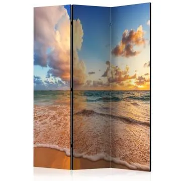 Parawan akustyczny Pejzaże 135x172 cm 3-częściowy beżowy