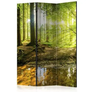 Parawan dwustronny Pejzaże 135x172 cm 3-częściowy żółty