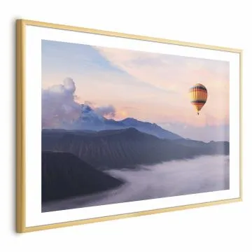 Plakat Warto marzyć 42x29,7 cm z ramą złotą z marginesem