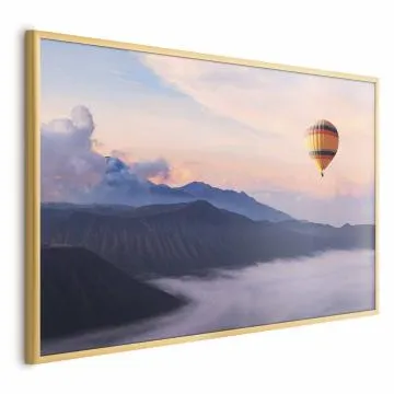 Plakat Warto marzyć 90x60 cm z ramą złotą bez marginesu